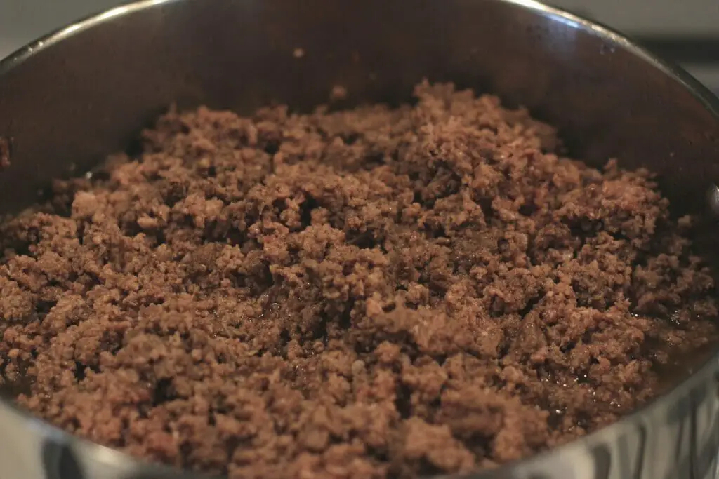 cooked and drained ground beef