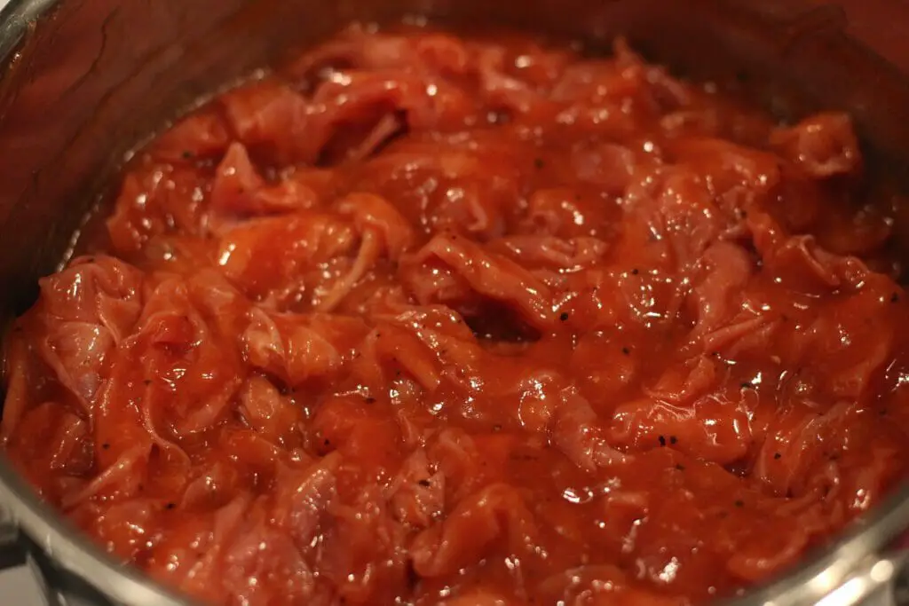 bbq sauce with ham added