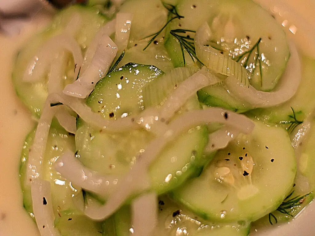 creamed cucumber salad 