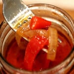 hot pepper rings and onions in red sauce