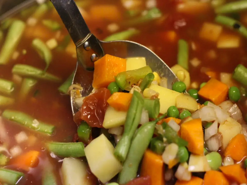 vegetables combined to make soup