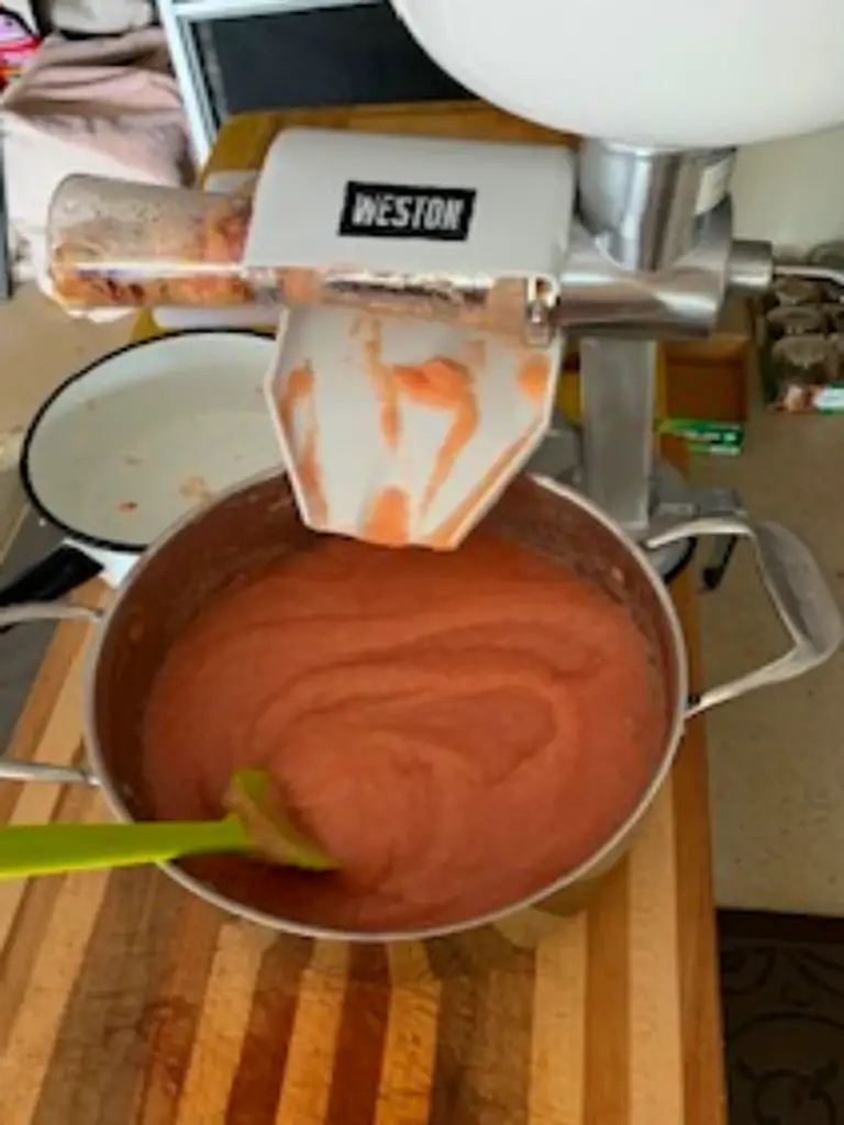 Weston sauce maker used to make applesauce
