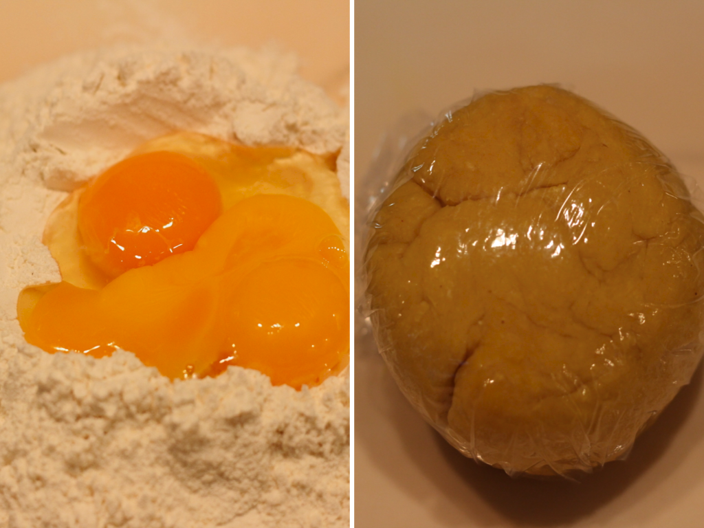 flour and egg mixture - pasta dough