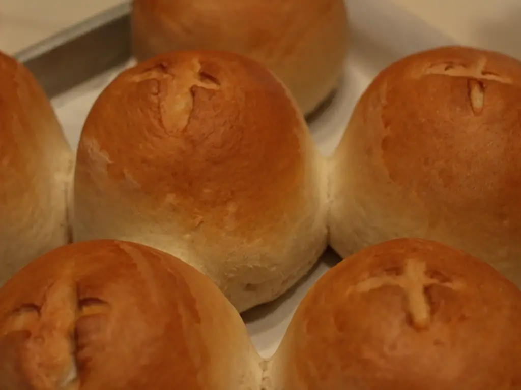 homemade bread bowls out of the oven