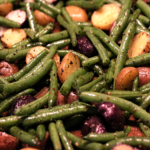 roasted potatoes and green beans