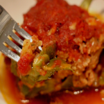 slow cooker pork stuffed peppers
