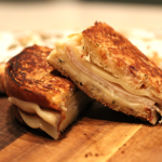 sourdough cranberry thyme sandwich bread with turkey and provolone