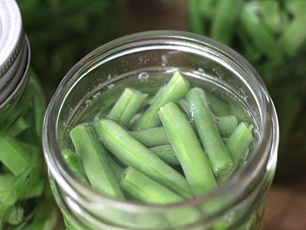 boiling water added to each jar
