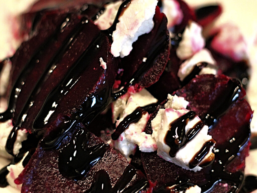 roasted beets with goat cheese