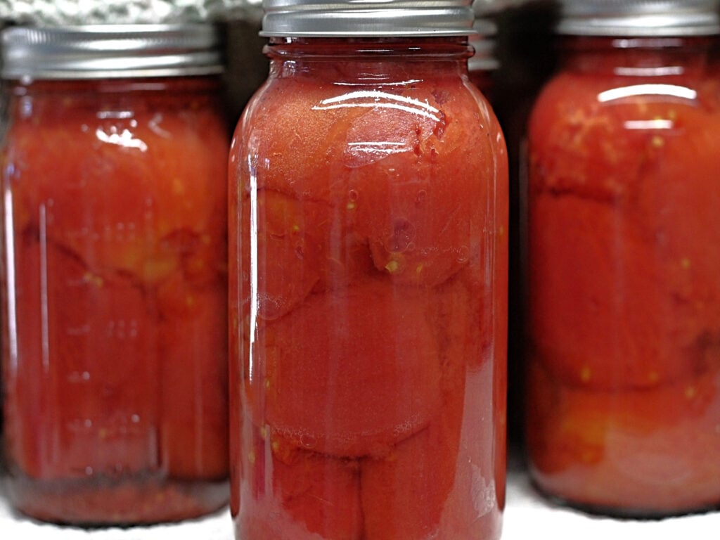 jars of whole canned tomatoes