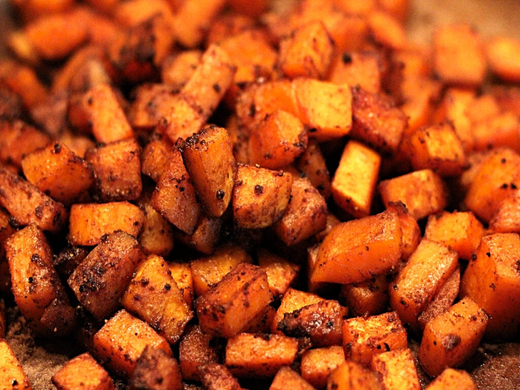 Roasted butternut squash with Autumn seasoning