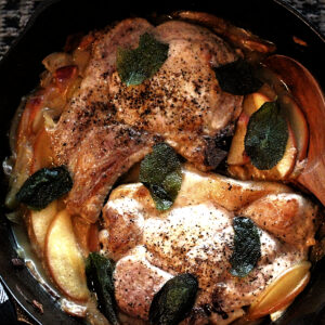 pork chops apples and bacon