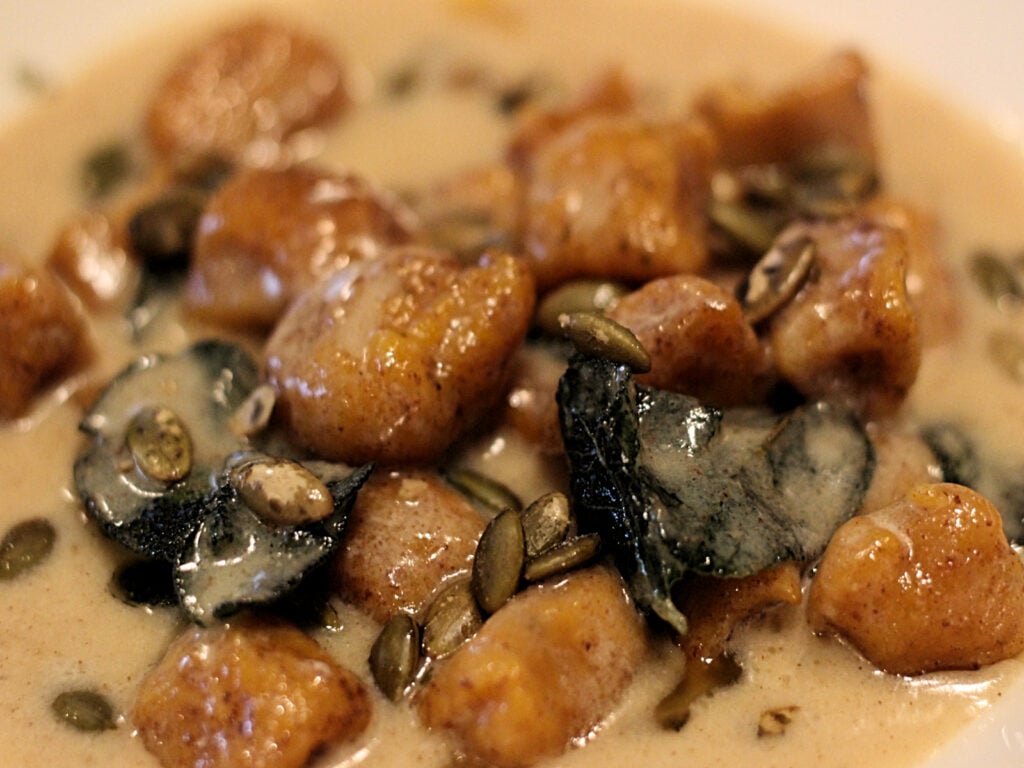 pumpkin ricotta gnocchi with creamy brown butter sage sauce