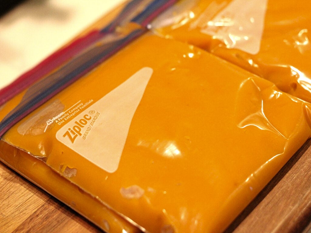 puree in freezer bags