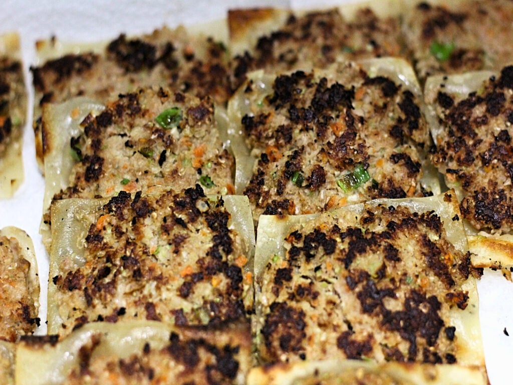 cooked smashed egg roll