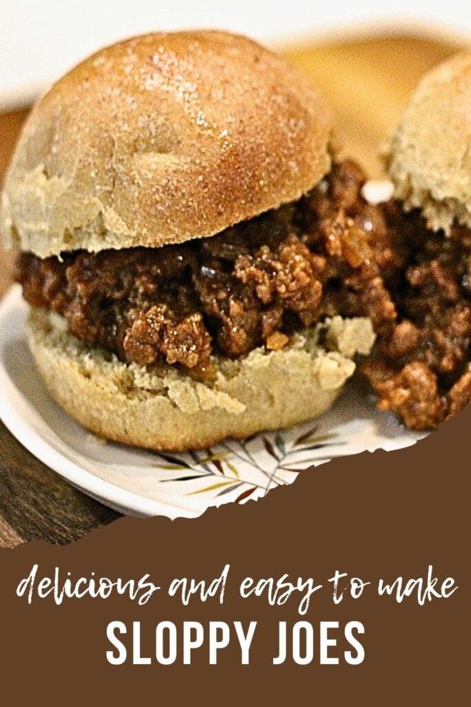 Pinterest pin of sloppy joes