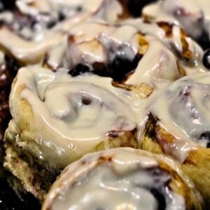 long ferment sourdough blueberry cinnamon rolls