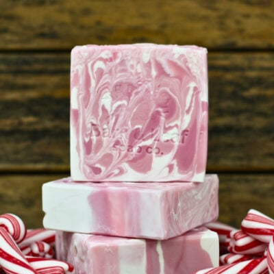 peppermint swirl bar soap