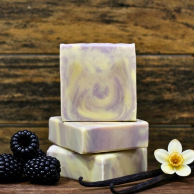 black raspberry vanilla goat milk soap
