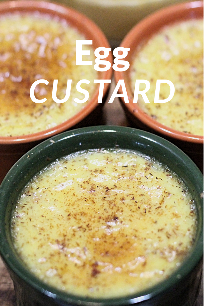 Pinterest Pin of Egg custard