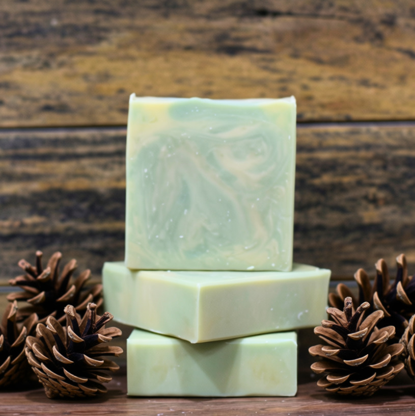 roasted pine cone goat milk soap
